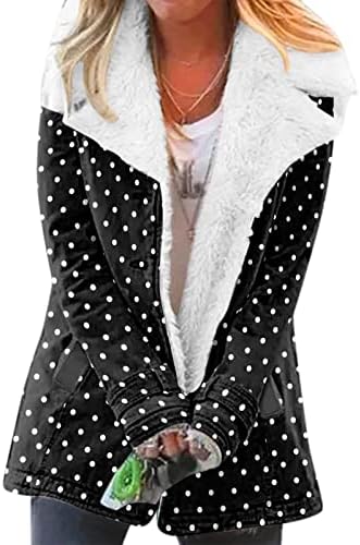 Jednostruka karirana jakna s kaputama s dugim rukavima s džepnim ženskim kaputama topli zimski rever plus veličina nadigra