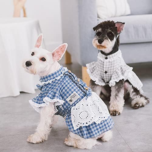 Klasična modna haljina za pse 'about' - Retro dizajnerska haljina za kućne ljubimce s naglašenim čvorovima i volanima-odjeća