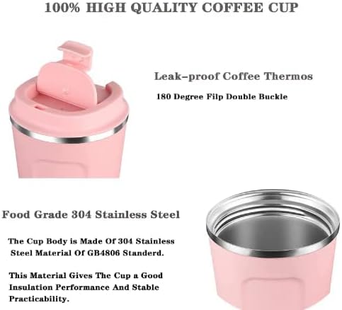 Putna šalica za kavu, 17 oz izolirana čaša s nepropusnim poklopcem termalna vakuumska šalica za kavu s dvostrukom stijenkom
