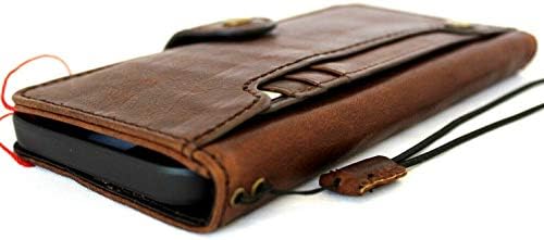 Torbica od prave tamne kože za novčanik od 12 inča ručno izrađena torbica s luksuznim pretincima za kreditne kartice mekani