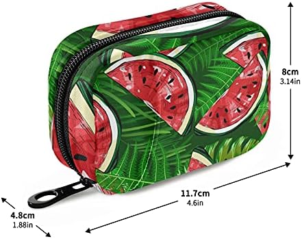 prijenosni putnički organizator tableta s lubenicom i tropskim biljkama s patentnim zatvaračem za vitamine, lijekove i dodatke