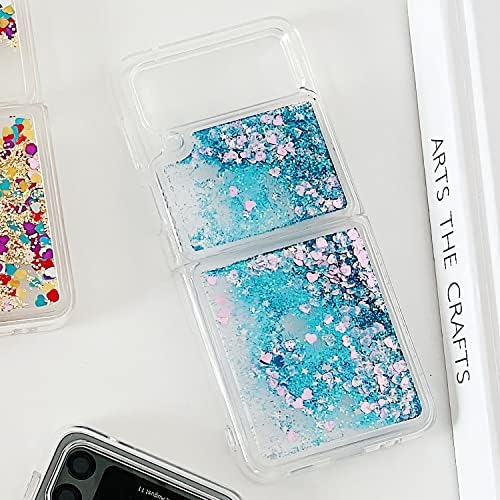 Paokoia za Samsung Galaxy Z Flip 4 5G 2022 torbica, Flip4 Glitter Liquid Bling Sparkle Luksuzni струящийся plutajući зыбучий