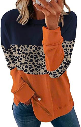 Farysays ženska dukvica 2022 povremena puna dukseva dugih rukava labavi bočni split pulover vrhovi