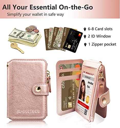 Držač za kartice za telefon, držač kartice Od PU kože s džepom s patentnim zatvaračem, kompatibilan s džepom za novčiće od