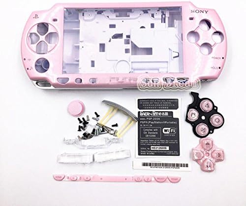 Nova zamjena Sony PSP 2000 Konzola poklopca školjke s punim kućištem s postavljenim gumbom - ružičasta