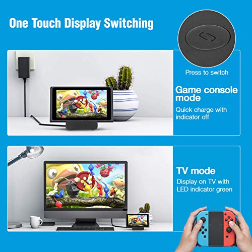 Powerxtra priključna stanica za Nintendo Switch - Switch Dock Portable TV priključna postaja Zamjena za Nintendo Switch s