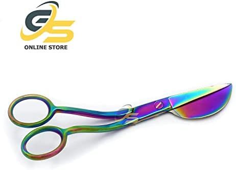 Rainbow Multi -Color Pathin Bill Nož Edge Applique Scissors 6 -inčni nehrđajući čelik u obliku vesla od G.S internetske trgovine
