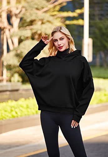 YSW ženski dugi rukavi ležerna čvrsta boja Osnovna kapuljača pulover labava majica