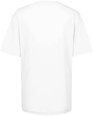 Majice za žene plus veličina košulja s okruglim vratom tiskana majica gornja majica kratka rukava slatka grafička majica