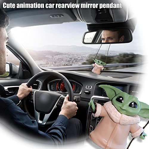 Anime ogledalo ogledalo ogledalo, simpatični privjesak za ogledalo za automobil za ukrase za unutrašnjost automobila, smiješni