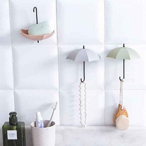 WSZJJ 3PCS/SET kreativni oblik kišobrana zidna kuka Šareni držač za vješalice za vješalice zidna kuka Kuhinja Organizator