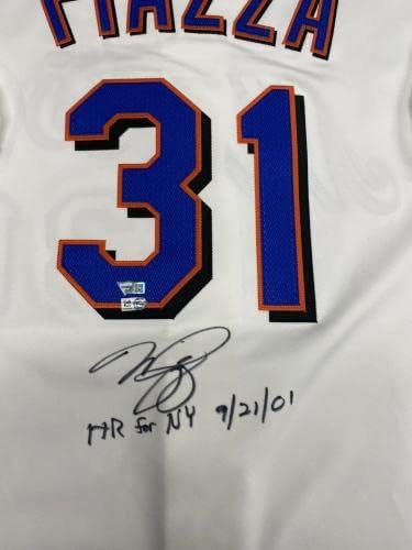Mike Piazza HR za NY Potpisan Autentični Mitchell Ness Jersey Fanatics MLB holo - Autografirani MLB dresovi