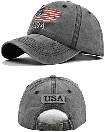 Vintage Baseball kapa sa zastavom SAD-a za muškarce i žene niskog profila, modna pamučna Baseball kapa s vezom za ribolov,