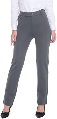 ZTN ženske rastezljive haljine hlače s 4 džepa povučene uspravne noge plus veličina za posao casual