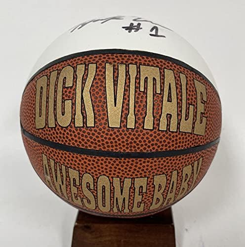 Tyreke Evans potpisao je Mini košarka s autogramom Dicka Vitale - COA podudaranje holograma