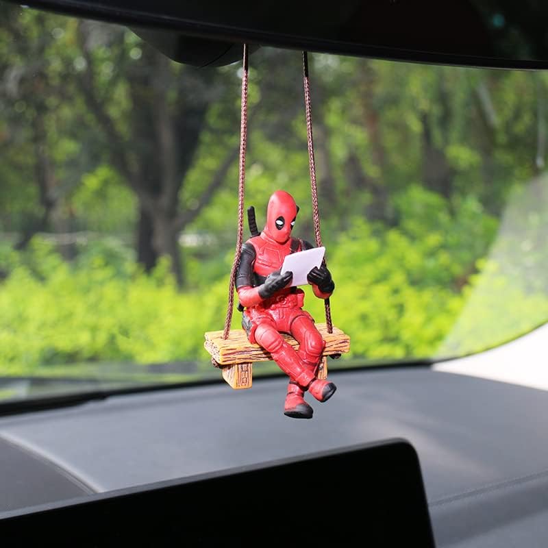 Ornament za ljuljanje automobila anime deadpool automobil unazad retrovizor pribor Smiješno anime ogledalo ogledalo za viseći