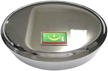 Tanko obrubljena Islamska Republika Mauritanija zastave OVAL TRINKET KUTION