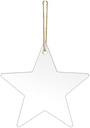 Zvijezda božićnih ukrasa s rupom prazna prozirni akrilni lim DIY može biti rukom napisani odmor privjesci ukrasi viseći kristali
