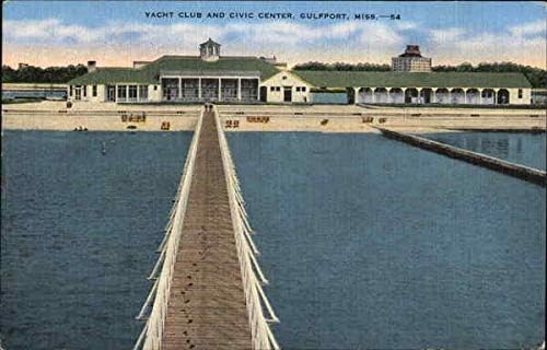 Jahtaški klub i Građanski centar Gulfport, Mississippi, Missouri originalna Vintage razglednica