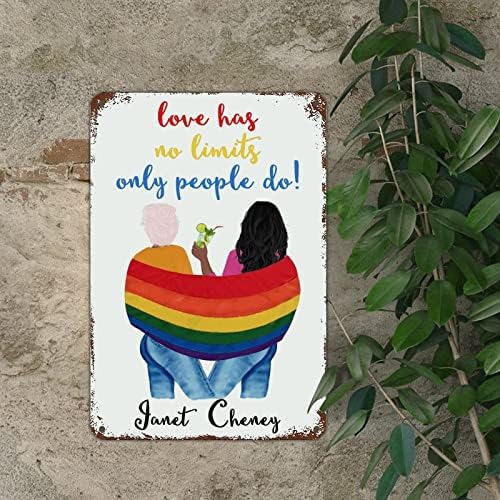 Ljubav nema ograničenja samo ljudi rade metalni znak lezbijske gay ponos Panseksualni transrodni znakovi Rainbow Metal Sign