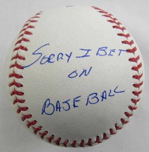 Pete Rose potpisao je autogram Autograph Rawlings bejzbol s oproštajem, kladim se na bejzbol ins - autogramirani bejzbols