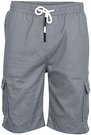 Muške kratke hlače, casual elastični struk s elastičnim strukom kratke hlače opuštene fit vanjske više džepove kratke hlače