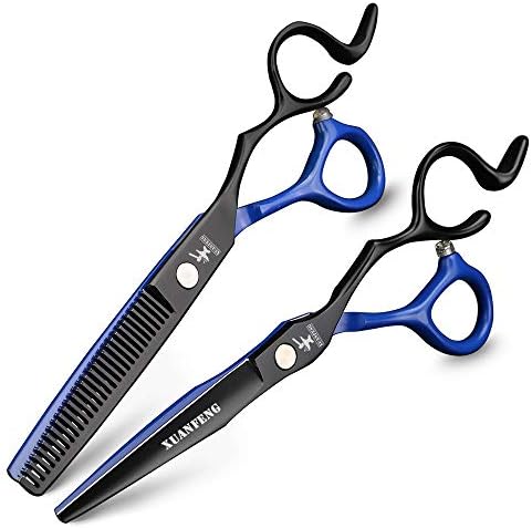 Crno plave škare za kosu 6 inča 9CR18 Čelični profesionalni škare za rezanje kose i škare za stanjivanje, alati za modeliranje