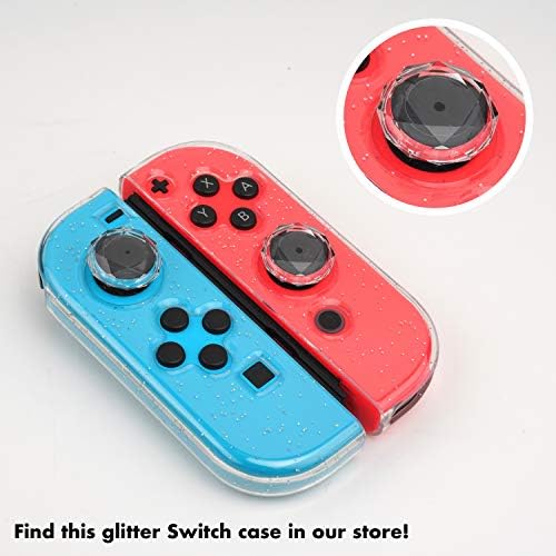 BELUGADEDIGN CLEAR CRISTAL PUTNICI | Kompatibilno s Nintendo Switch Standard Lite OLED | Glitter Transparent Button CAP JOYSTICK