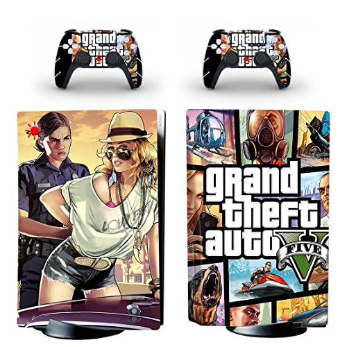 Za PS5 Digital - Game Grand GTA krađa i Auto PS4 ili PS5 naljepnica kože za PlayStation 4 ili 5 konzola i kontrolera naljepnica