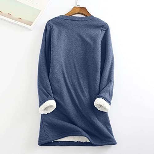 Dukserice za žene Plus jednobojni široki džemperi koji se mogu nositi s tajicama, modna bluza s dugim rukavima za dame, tinejdžerice