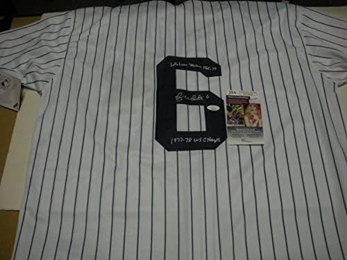Roy White New York Yankees 77/78 Champs JSA/Coa potpisao je Mitchell & Ness Jersey - Autographd MLB dresovi