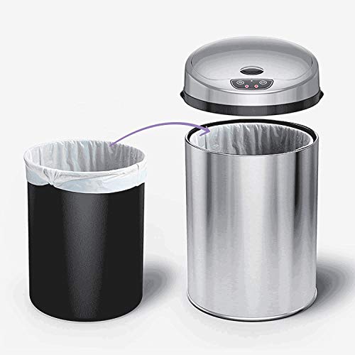 Pametna indukcijska kanta za smeće, automatska kanta za smeće u obliku bubnja s poklopcem, kanta za smeće za kućanstvo od