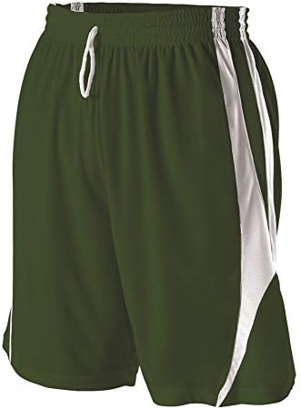 Košarkaške kratke hlače s obrnutim uzorkom-tamnozelena / bijela-srednja