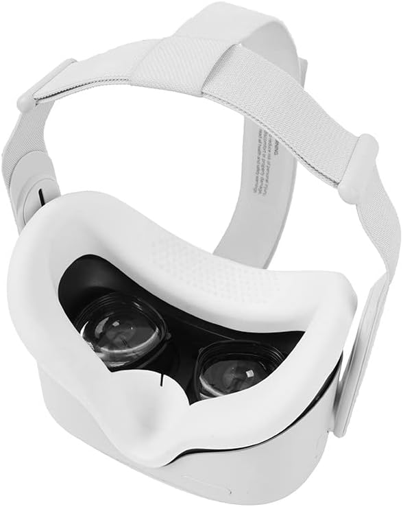 Duckart prozračni anti-sweat meki silikonski jastuk za oči za Oculus Quest 2 VR slušalice bijele