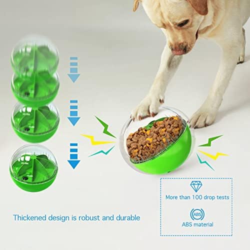 Monotre pseće liječenje kuglice, interaktivne igračke za pse tretiraju dispenzer, pse i mačke zagonetke s aktivnim valjanim
