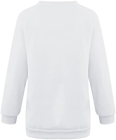 Žene St. Patrick's Dan dukseva dugih rukava pulover pulover Tops Clover Grafičke košulje u boji colorblock džempera