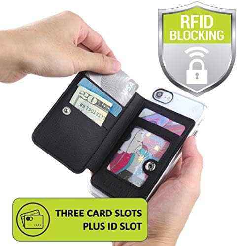Novčanik za mobitel na stražnjoj strani telefona, držač ID-a za kreditnu karticu sa zaštitom od Buck-a, kompatibilan s Buck-om,