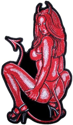 Koža vrhovna seksi crveni vražji bikini djevojka dama jahač vezeni biciklista-crveni-medij-medij
