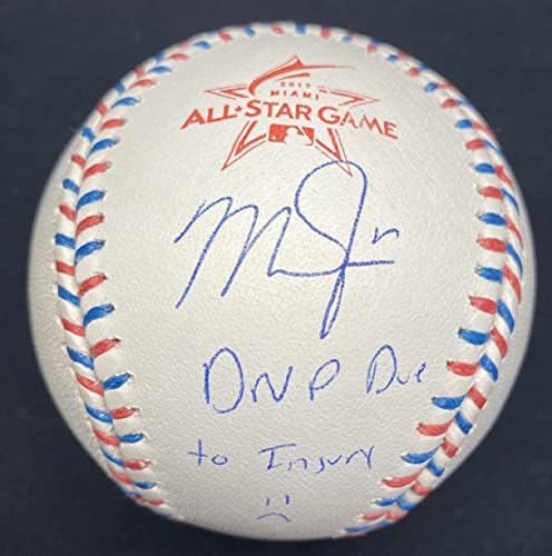 Mike Trout DNP Zbog ozljede: (Potpisano 2017. All Star Game Logo Baseball MLB Holo - Autografirani bejzbol