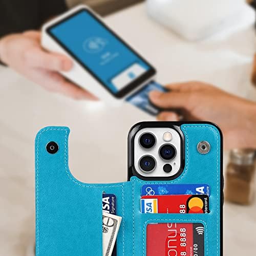 Torbica za telefon Anyisposs za iPhone 13 Pro Torbica-novčanik 6,1 inča sa zaštitnim zaslon od kaljenog stakla, kožni držač
