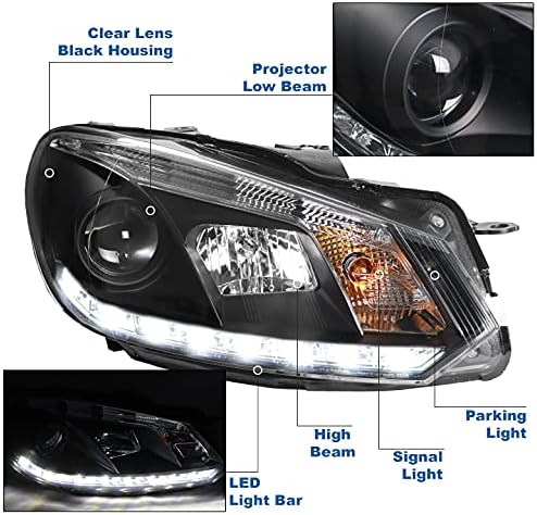 LED prednja svjetla-projektori s pozadinskim osvjetljenjem svjetla Crna S 6 bijelim mumbo kompatibilan s mumbo / mumbo 2010-2014