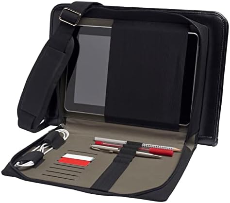 Broonel Crna kožna laptop prijenosna kućica - Kompatibilno s Huawei Matebook E Laptop