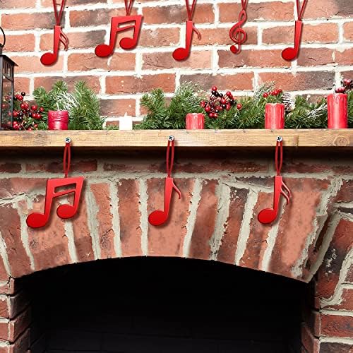 Hotop božićne glazbene note ukrasi metalni visoki clef drveni ukrasi glazbene note ukrasi za božićno drvce viseći dekor za