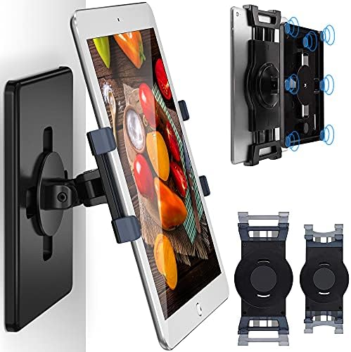 AboveTek Univerzalni magnetski iPad zidni nosač, okretni držač, rotirajuća stezaljka od 360 ° uklapa se u tablete za prikaz