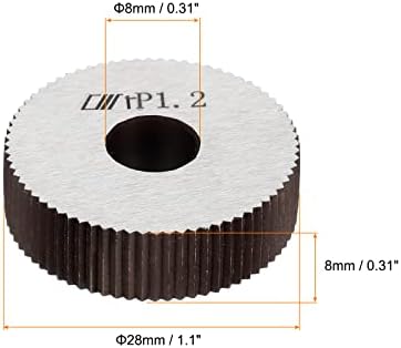 1pc set kotača za kotrljanje 28,8,8 mm u koracima od 1,2 mm ravni kotač linearno narezivanje