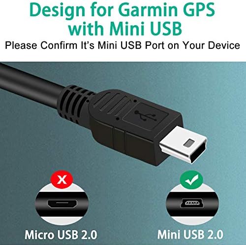 Komplet od 2-x 6-noga USB-punjenje Kabel za napajanje uređaja za GPS uređaja za navigaciju Garmin Nuvi 57 52lm 55lmt 57lm