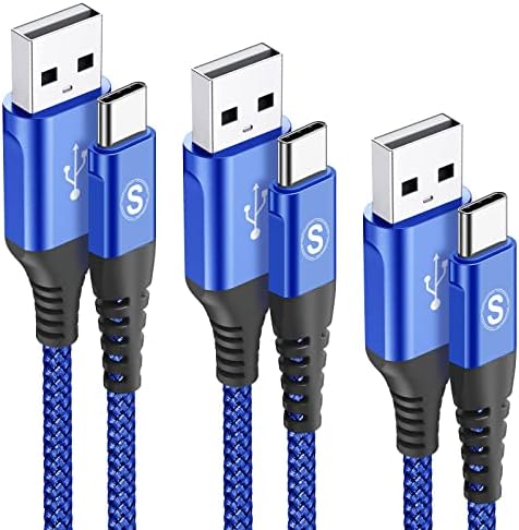 Kabel USB Type C za brzo punjenje 3.1 A [3 pakiranja, 6,6 ft + 3,3 ft + 1,5 ft], punjač MAXGROUP USB A - USB-C od najlona