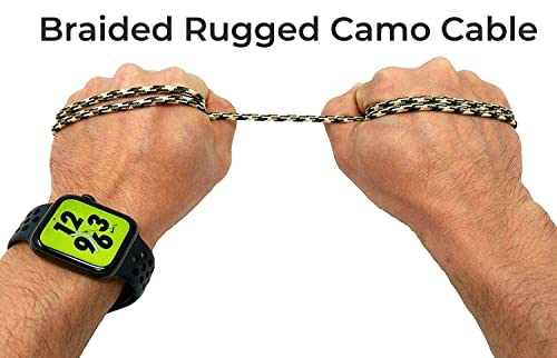 AGOZ 3Pack Camo Tactical MFI certificirana munja na USB C kabel 90 ° Pravi kut kabel za brzi punjač kompatibilan s iPhone
