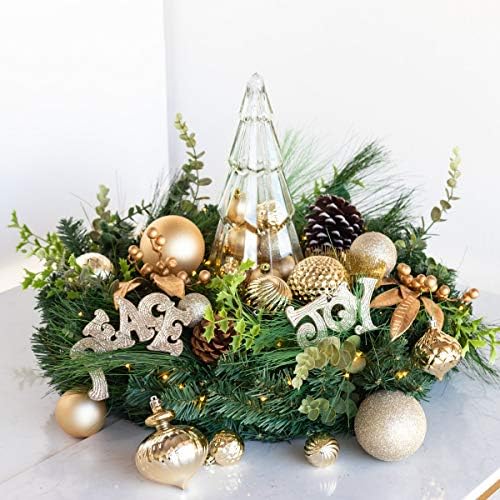 Ki Store Trgovina šampanjca zlatne božićne kuglice 20pcs ukrasi za božićno drvce 3,15-inčni razbijeni za božićne ukrase drveća