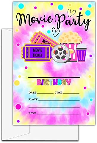 Pozivnice za rođendanske boje za rođendan, 20 karata s omotnicama, odrasli djeca za djecu proslava proslava zastupnika za